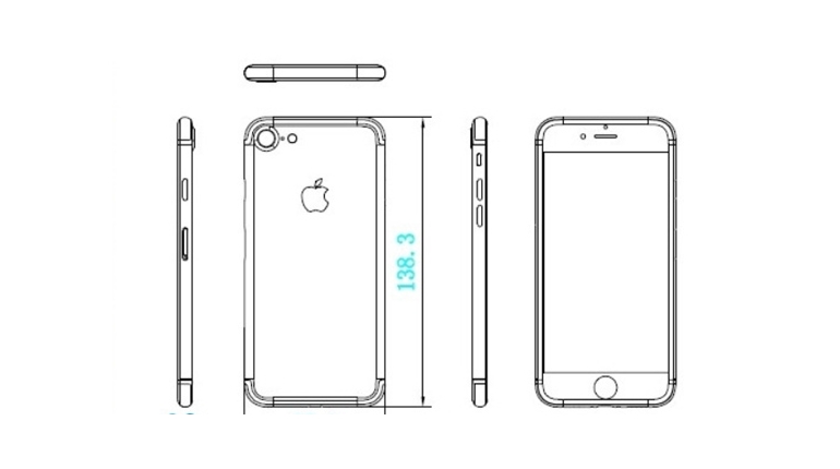 این طرح‌های لو رفته‌ ابعاد و ضخامت آیفون ۷ و ۷ پلاس را فاش کرده‌اند
